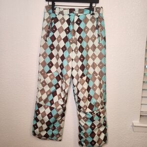 D2 Argyle Patterned Snow Pants snow boarding youth 14